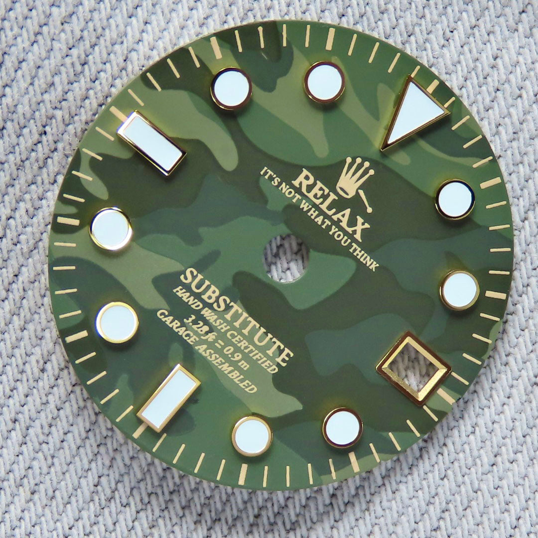 Dial Maker - Relax Dial Green Camou Dial for seiko mod