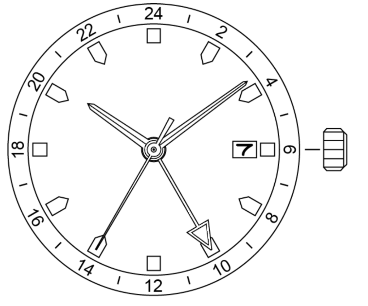 Miyota 9075 GMT Automatic Movement