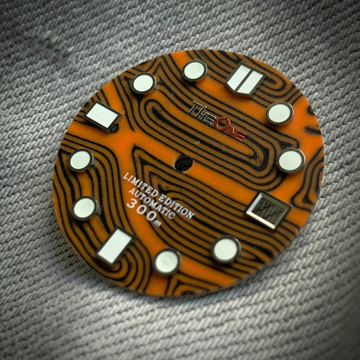 Dial maker - Black / Orang Forged Carbon Fiber Dial