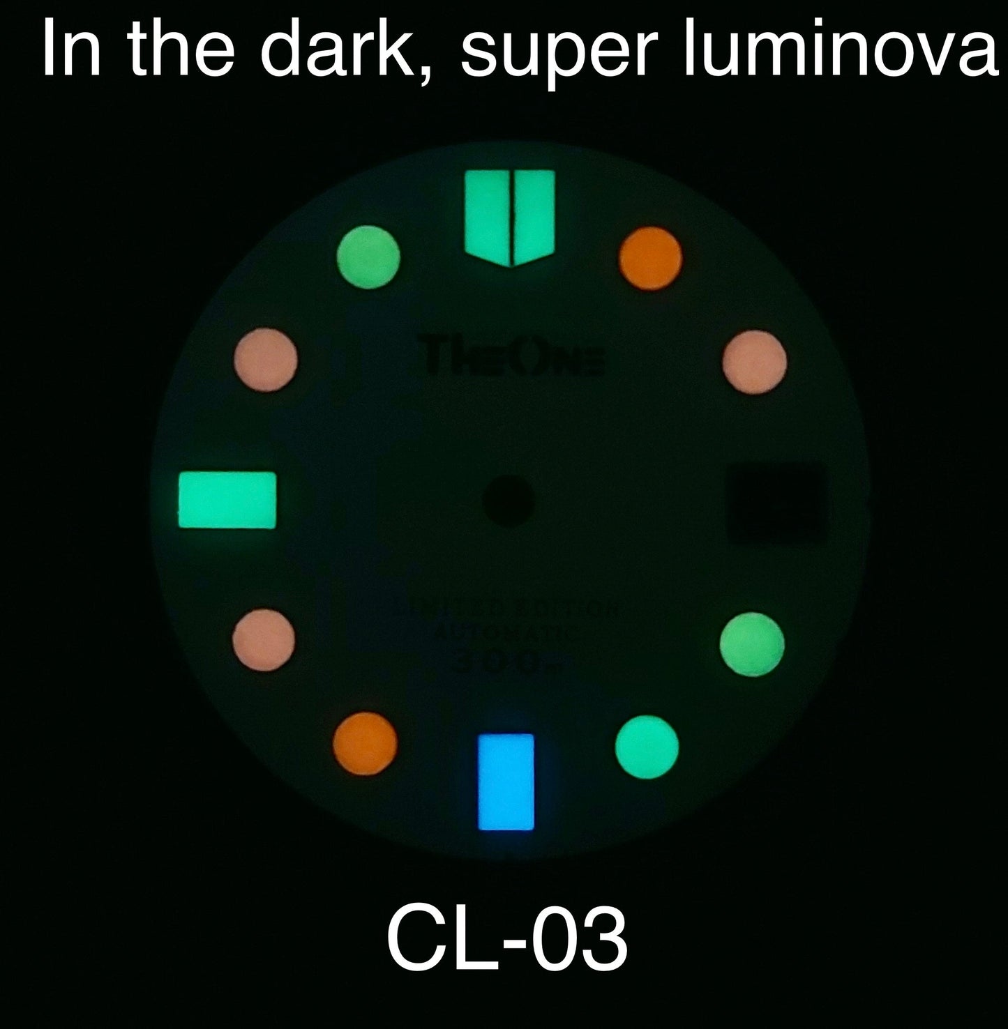Dial maker - colored lume matte white dial