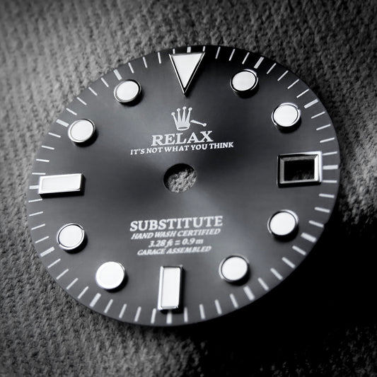 Dial Maker - Sunburst Grey Relax Dial for NH34 GMT Movement