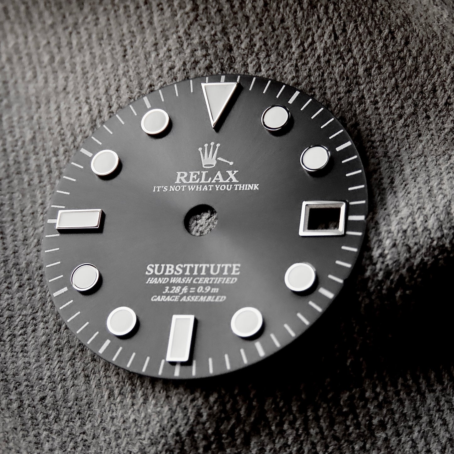 Dial Maker - Sunburst Grey Relax Dial for NH34 GMT Movement