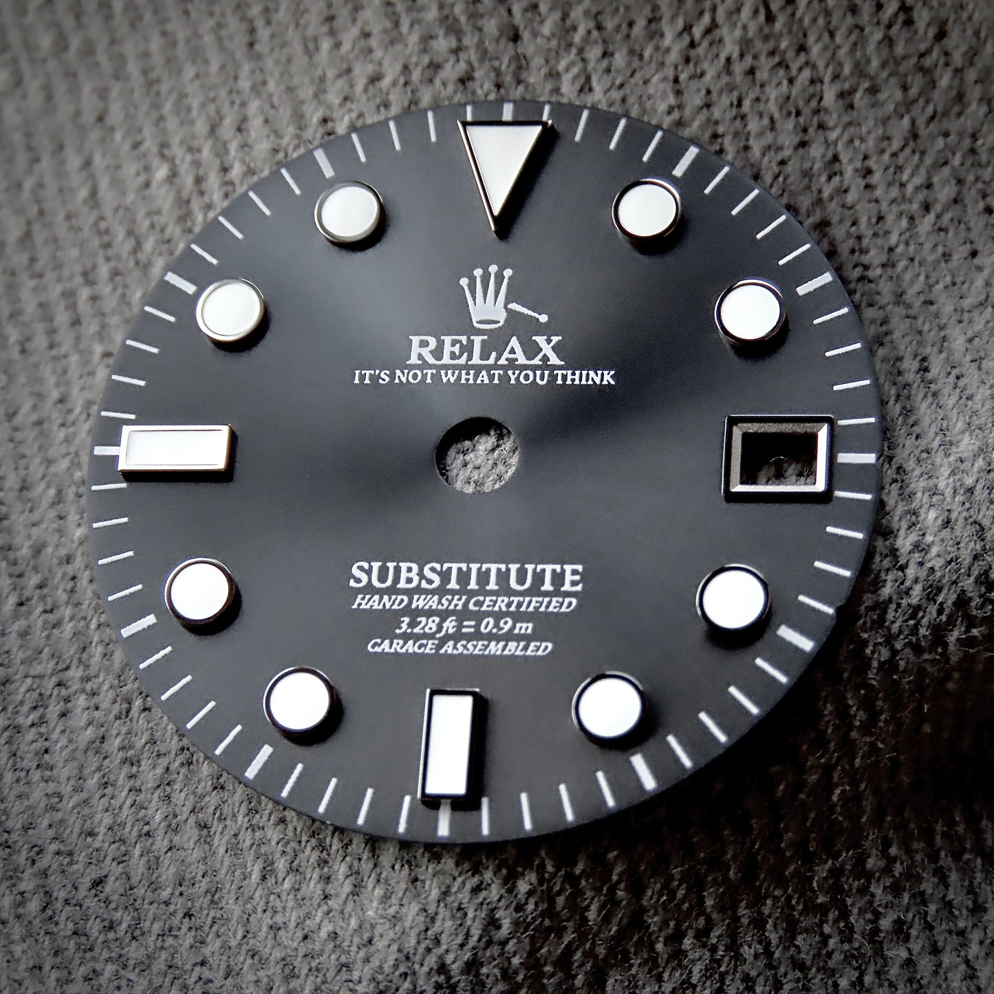 Dial Maker - Sunburst Grey Relax Dial for NH34 GMT Movement