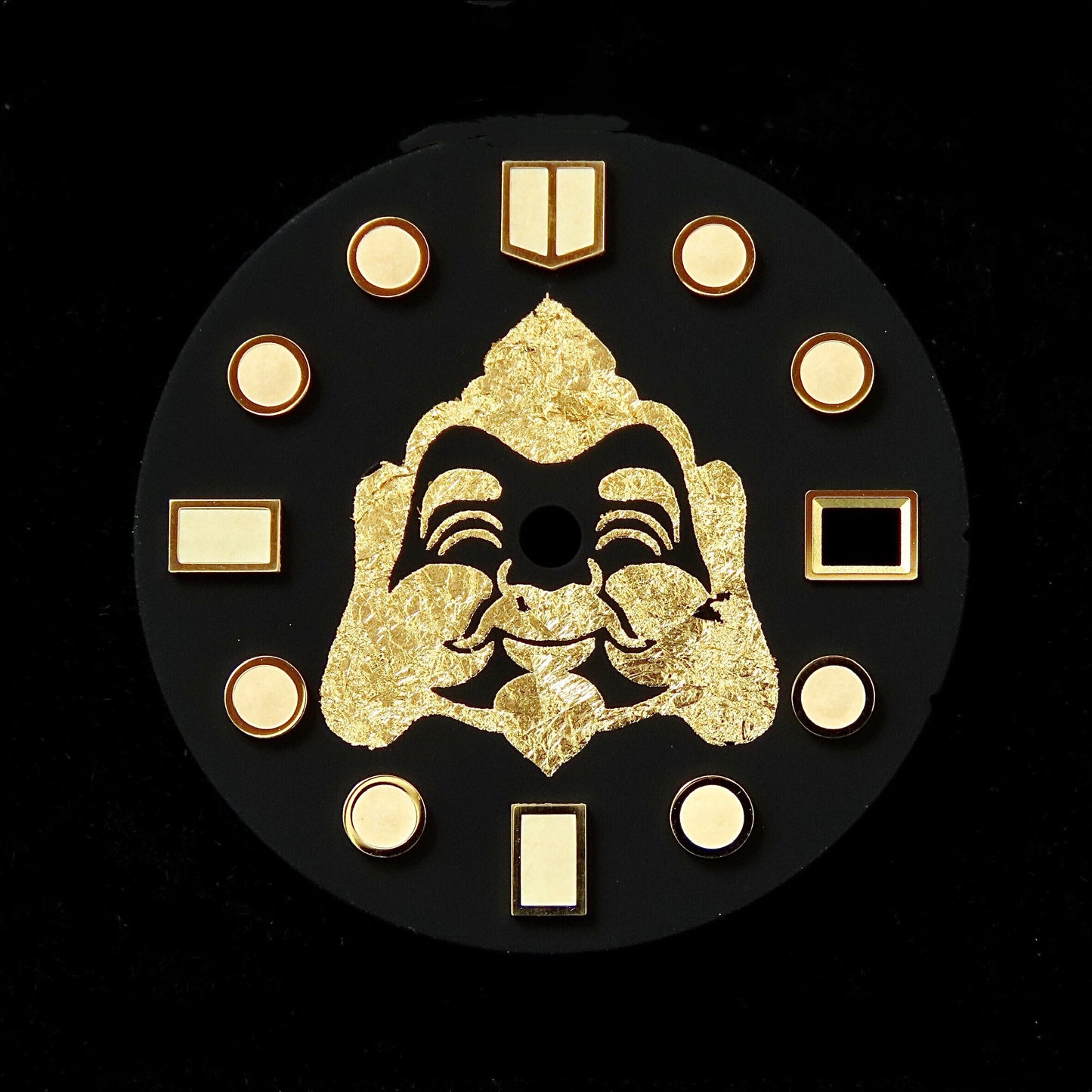 Dial maker - Matt Black Dial With Gold Leaf