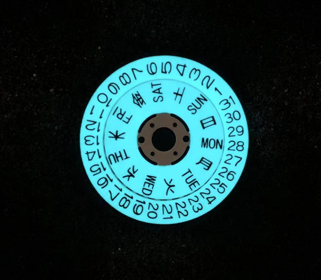 Dial maker - NH35/36A Day/ Date Kanji Wheel Disc Full lume