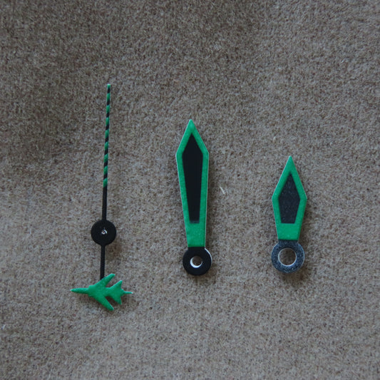 Dial Maker - Green Top Gun Pilot Hands for Seiko Mods