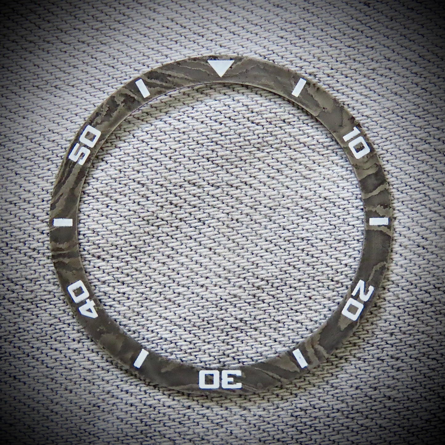 Dial Maker - Flat Damascus Bezel Insert for Seiko SKX007/SRPD