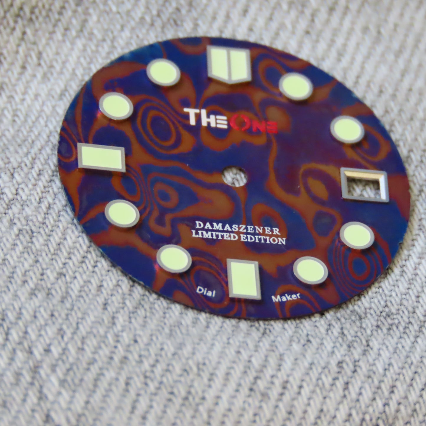 Dial Maker - Burned Pattern (Version 1) Damascus Dial