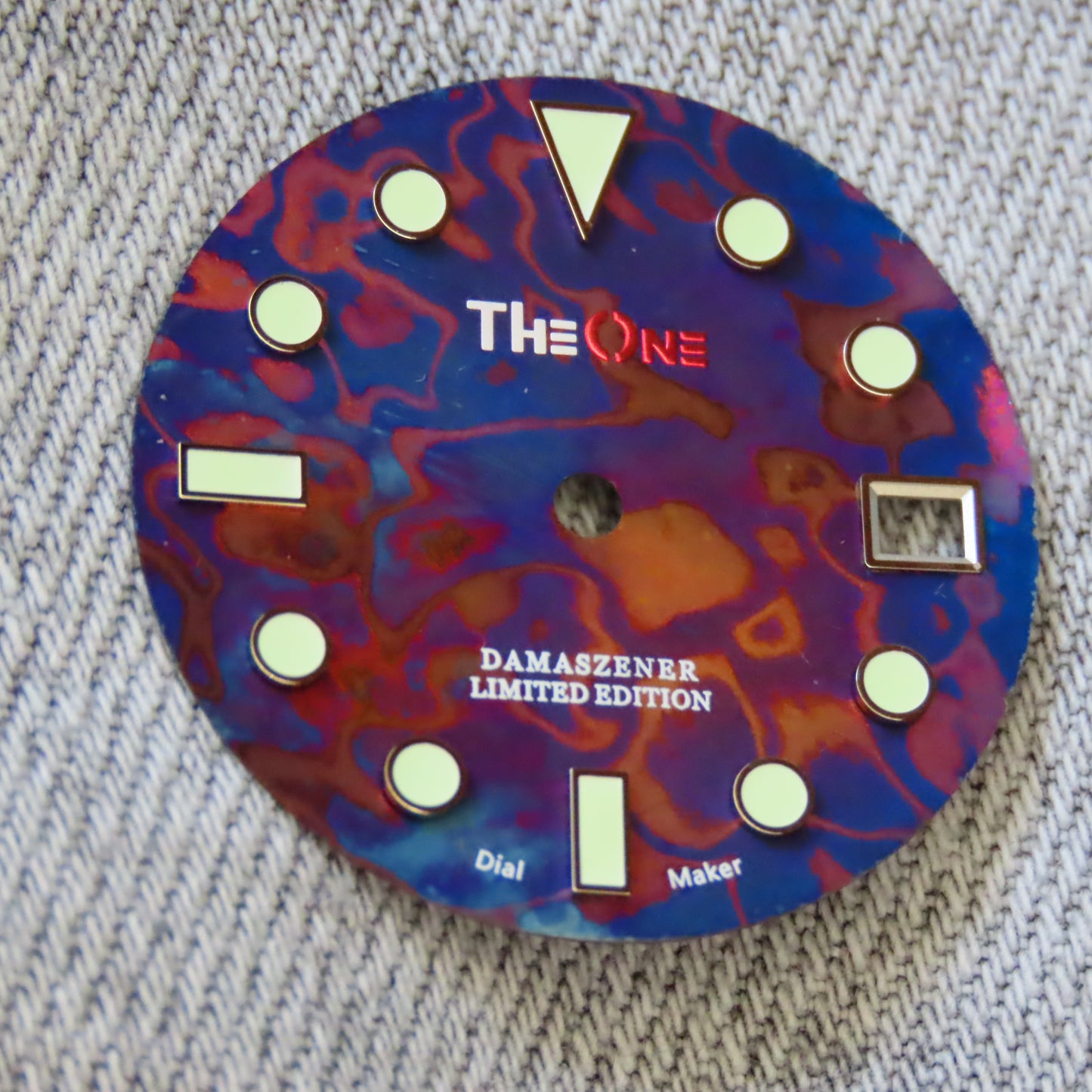 Dial Maker - Burned Pattern (Version 2) Damascus Dial