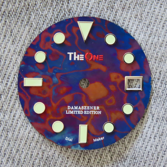 Dial Maker - Burned Pattern (Version 2) Damascus Dial