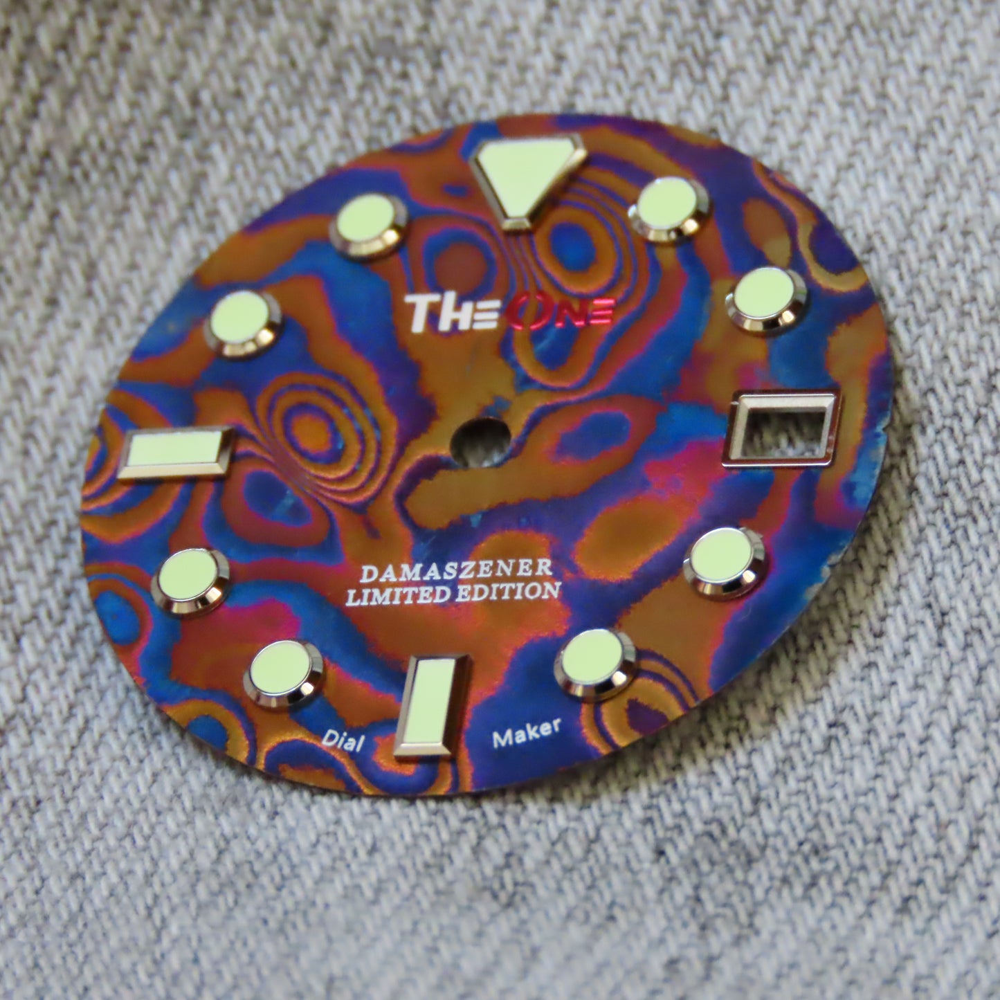Dial Maker - Burned Pattern (Version 3) Damascus Dial