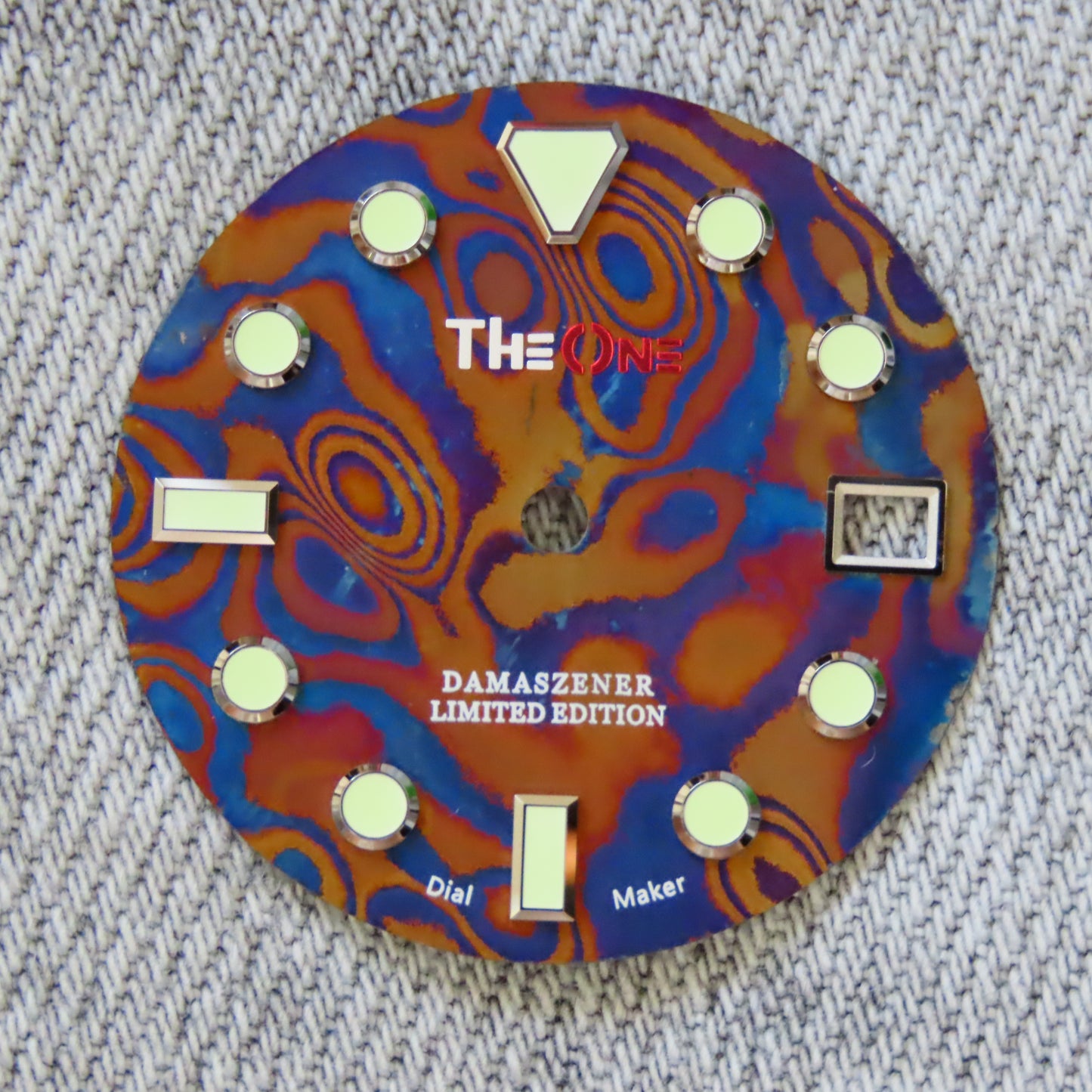 Dial Maker - Burned Pattern (Version 3) Damascus Dial