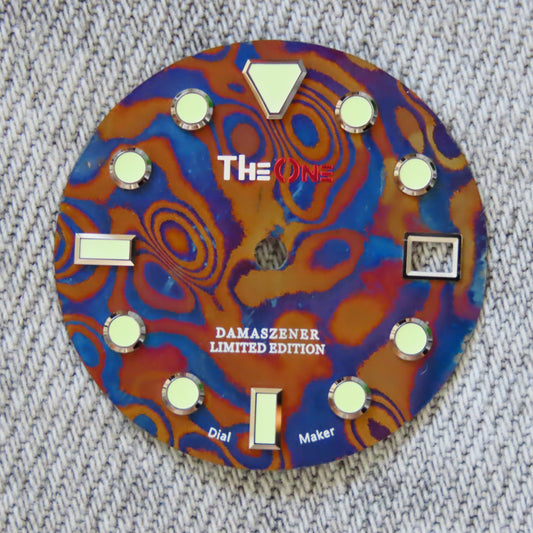 Dial Maker - Burned Pattern (Version 3) Damascus Dial