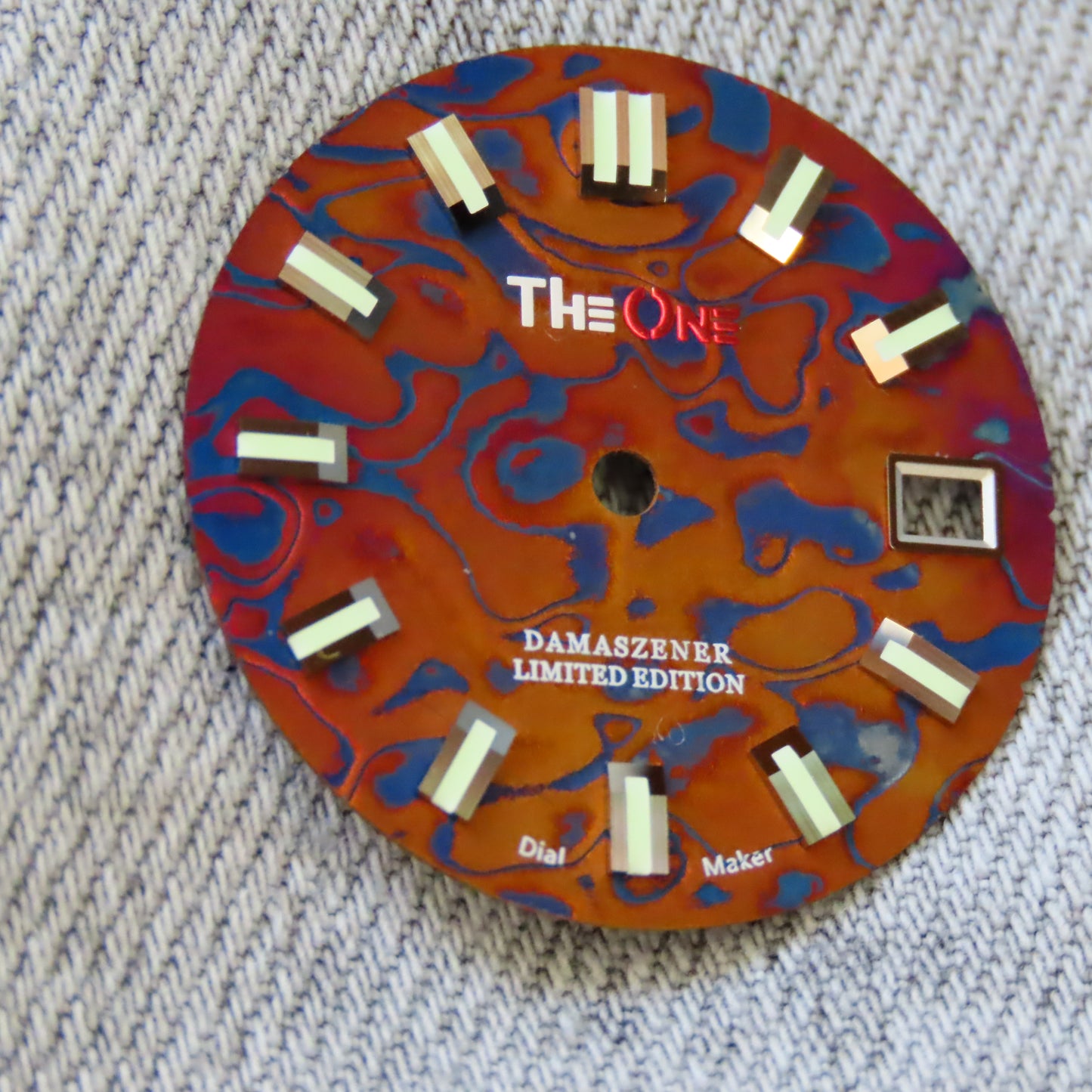 Dial Maker - Burned Pattern (Version 4) Damascus Dial