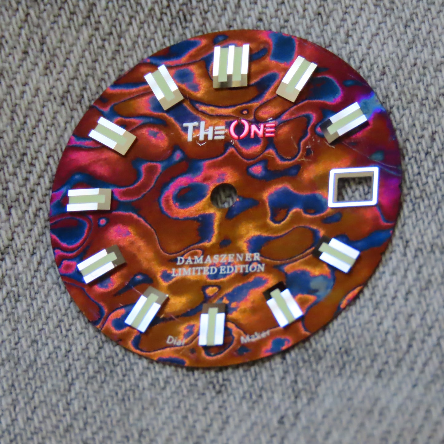 Dial Maker - Burned Pattern (Version 4) Damascus Dial