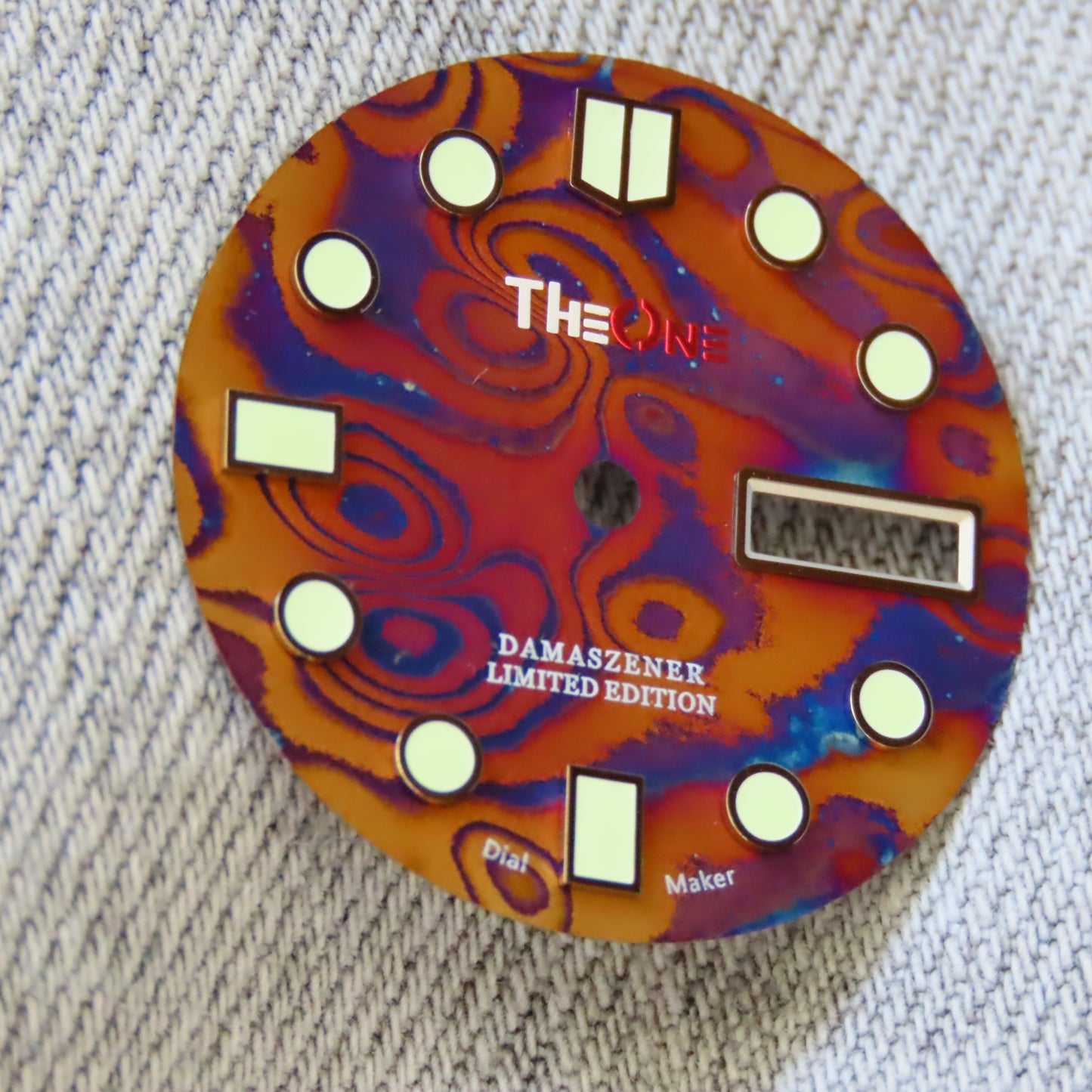 Dial Maker - Burned Pattern (Version 1) Damascus Dial