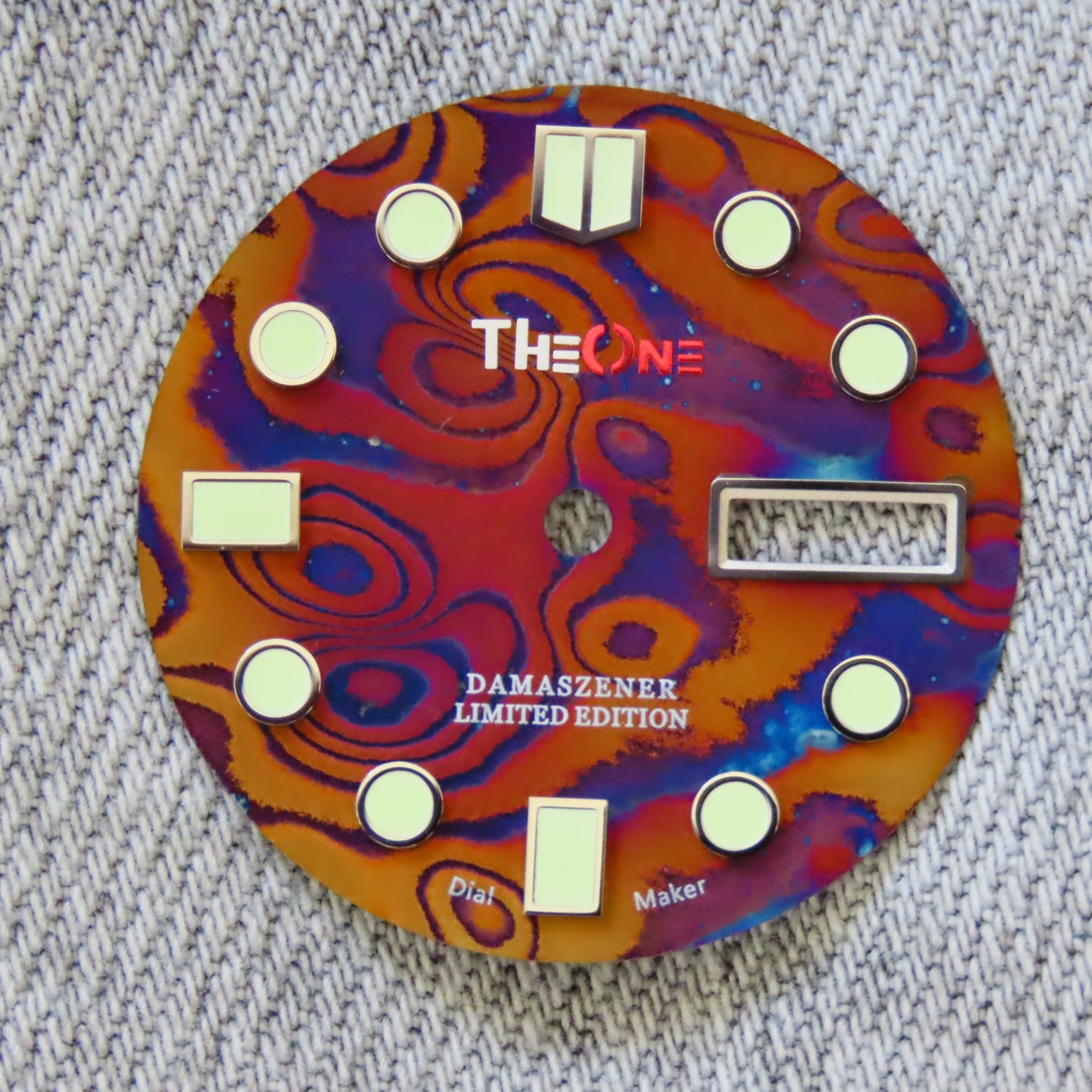 Dial Maker - Burned Pattern (Version 1) Damascus Dial