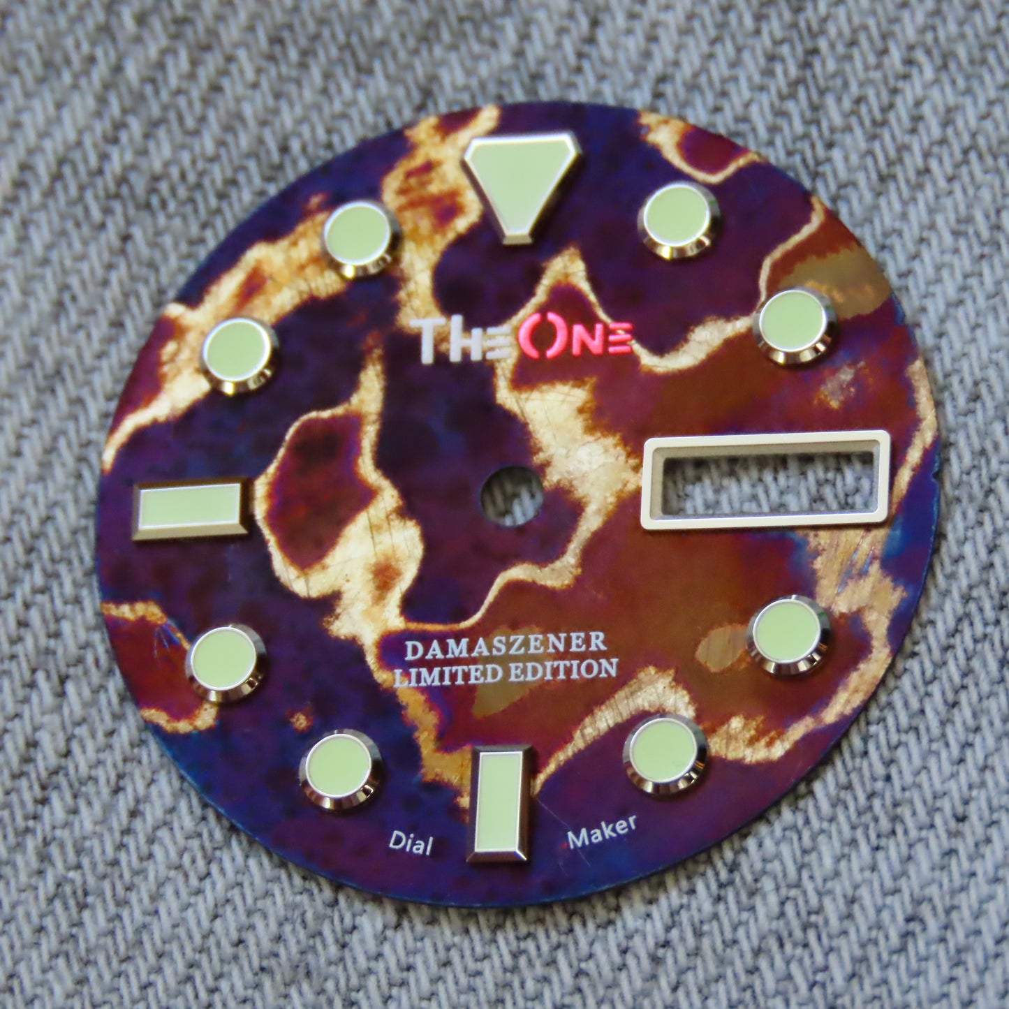 Dial Maker - Burned Pattern (Version 3) Damascus Dial