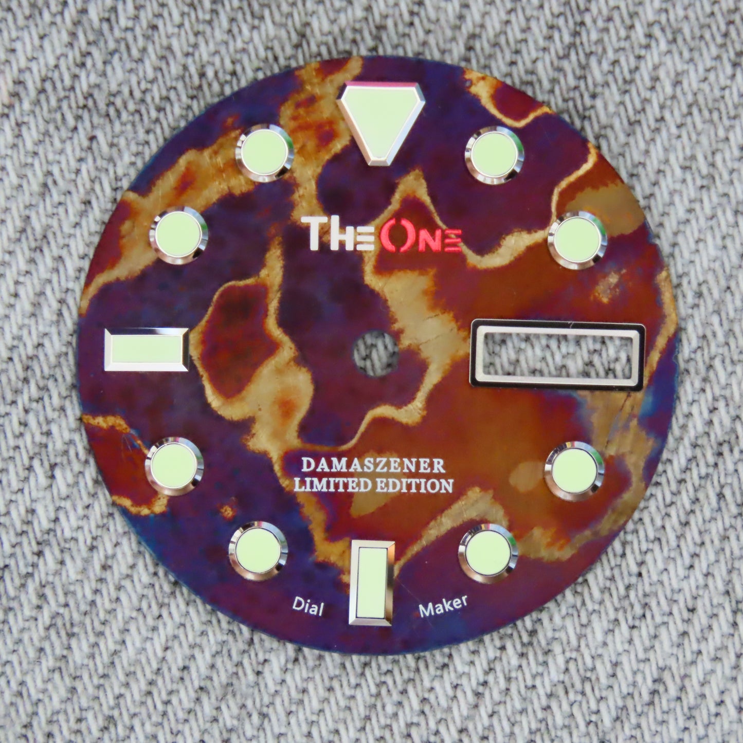 Dial Maker - Burned Pattern (Version 3) Damascus Dial