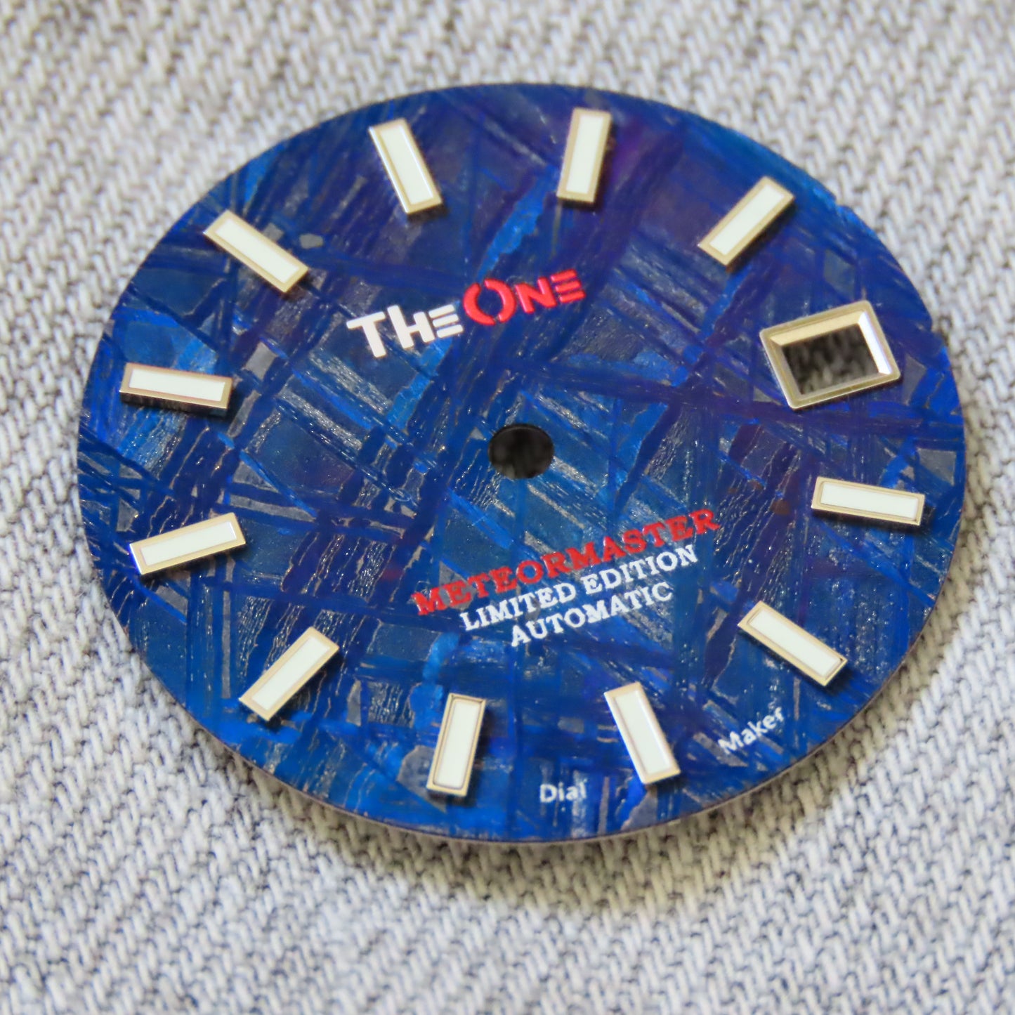 Dial maker - Burned/ Blue Purple Meteorite Dial