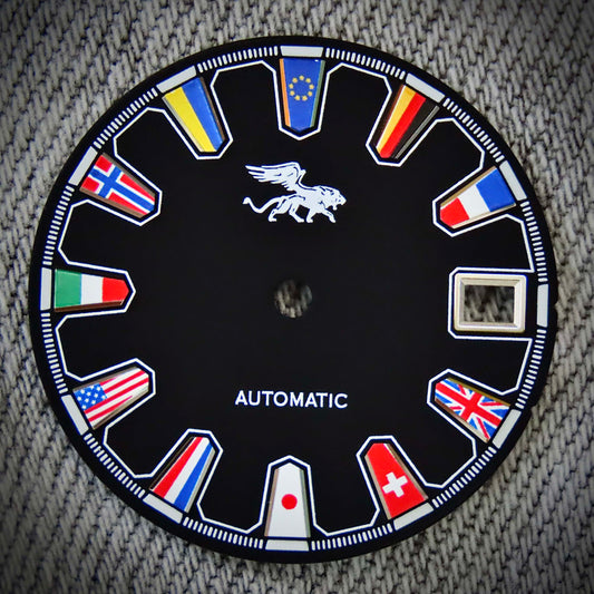 Dial Maker - Matte Black dial National Flag Collection