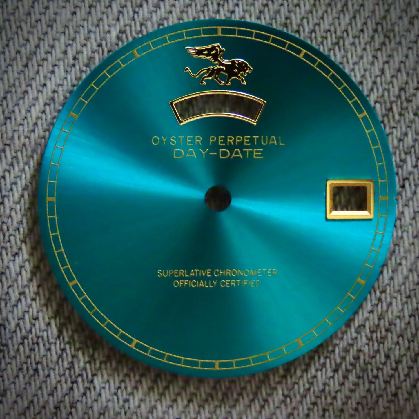 Dial Maker - Sunburst Blue/Gold Dial With Full Lume Day/Date Wheel for Seiko NH36 Movements