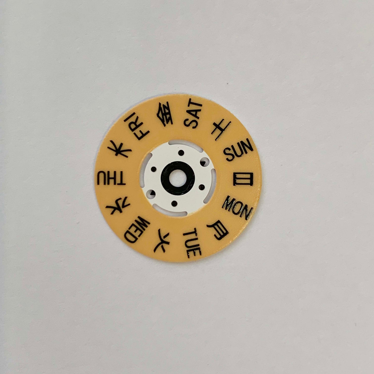 Dial maker - NH35/36A Day/ Date Kanji Wheel Disc Full BEIGE lume