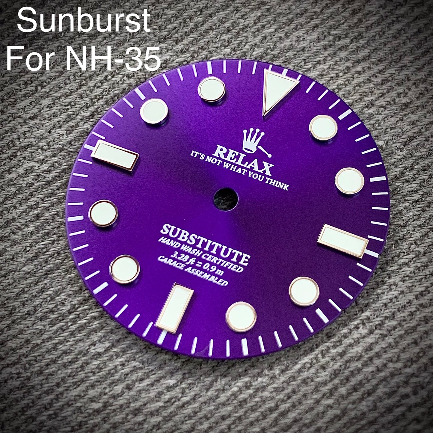 Dial Maker - Sunburst Purple Relax Dial