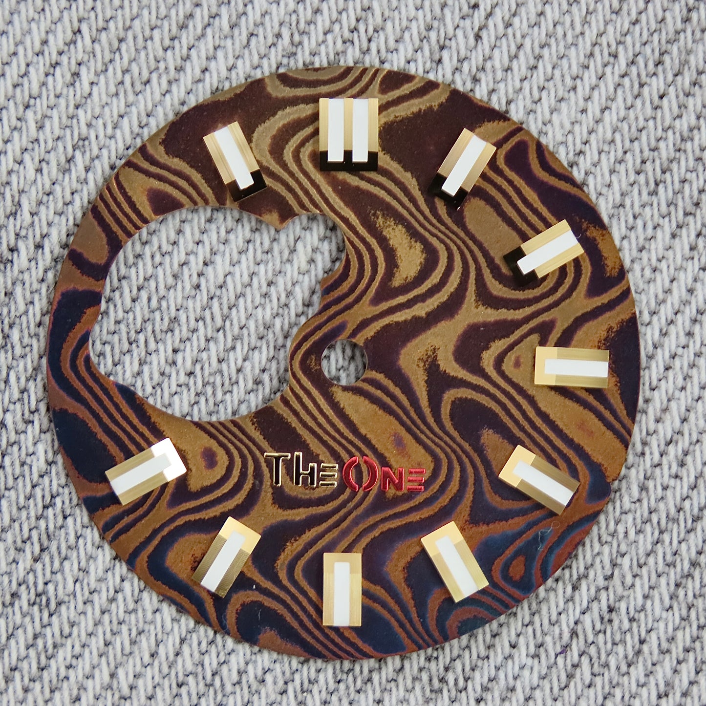 Dial Maker - Burned Pattern Damascus (Open Heart) For Seiko NH38 Movement