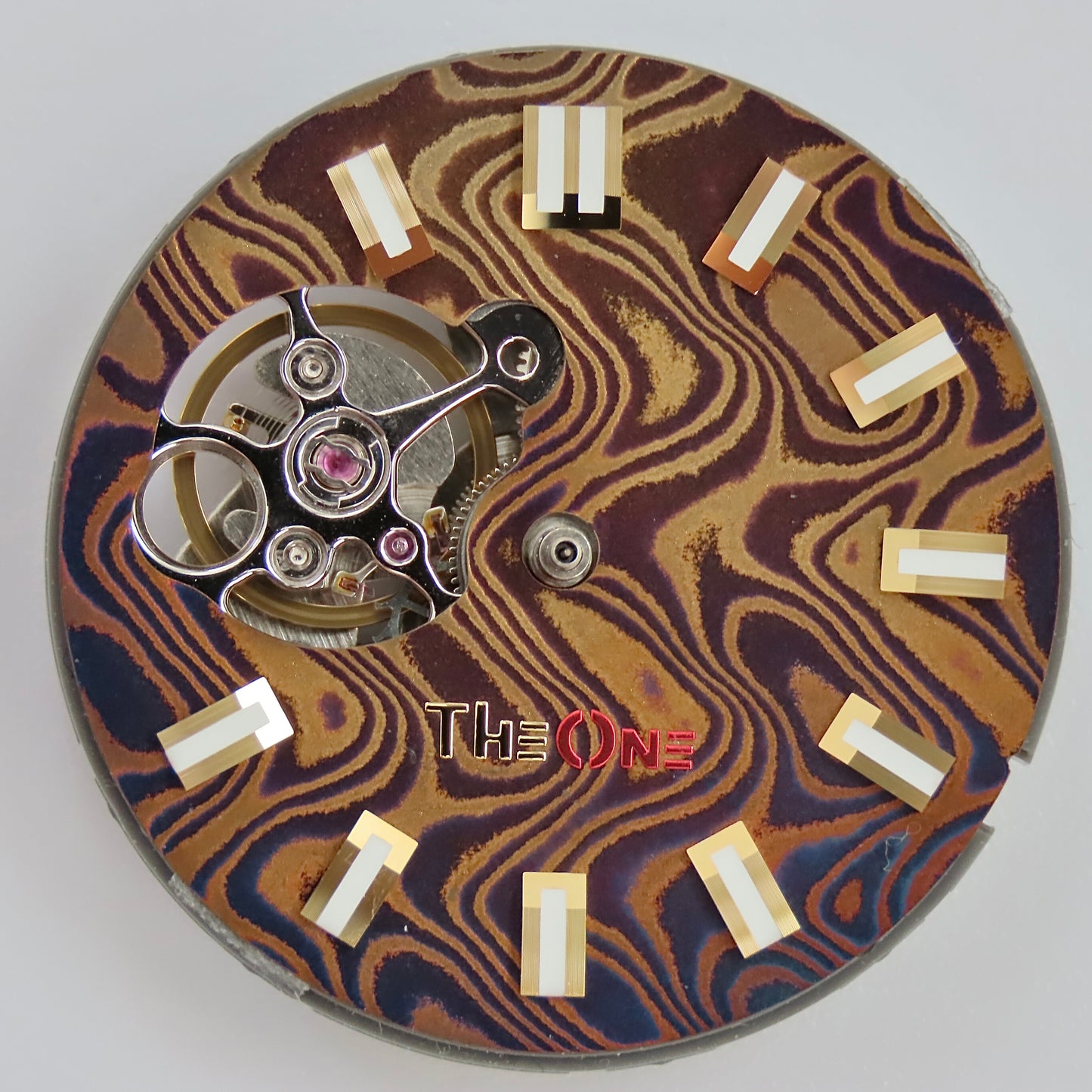 Dial Maker - Burned Pattern Damascus (Open Heart) For Seiko NH38 Movement