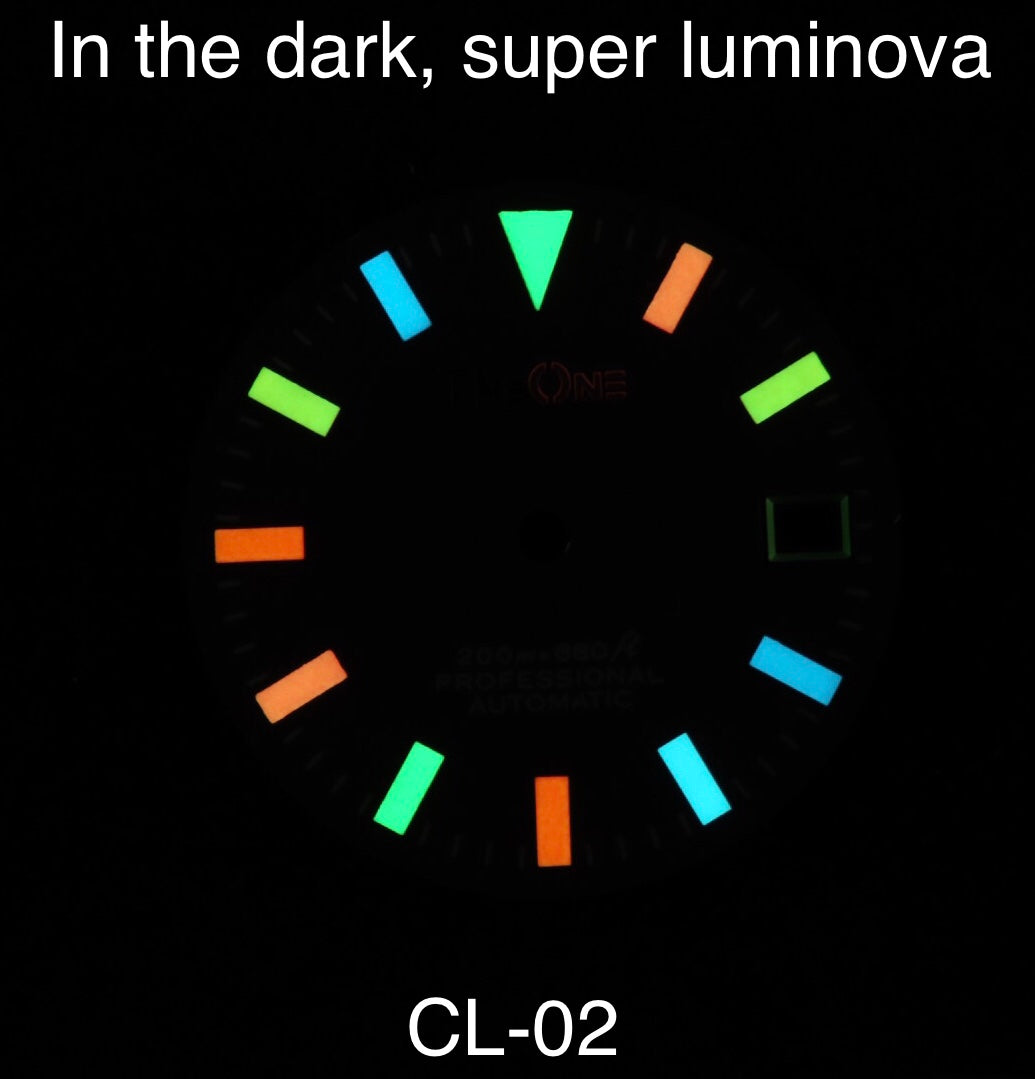 Dial maker - colored lume matte white dial