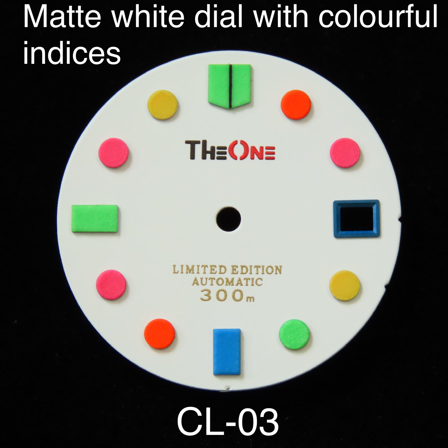 Dial maker - colored lume matte black dial