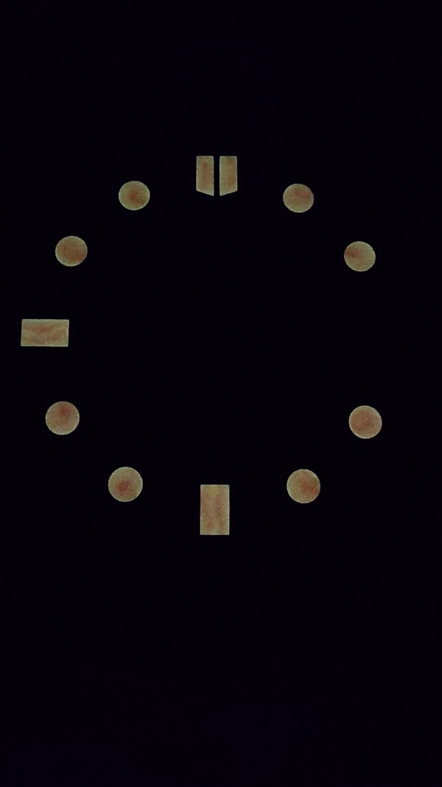 Dial maker - Black Indices with Red Swiss super Luminova