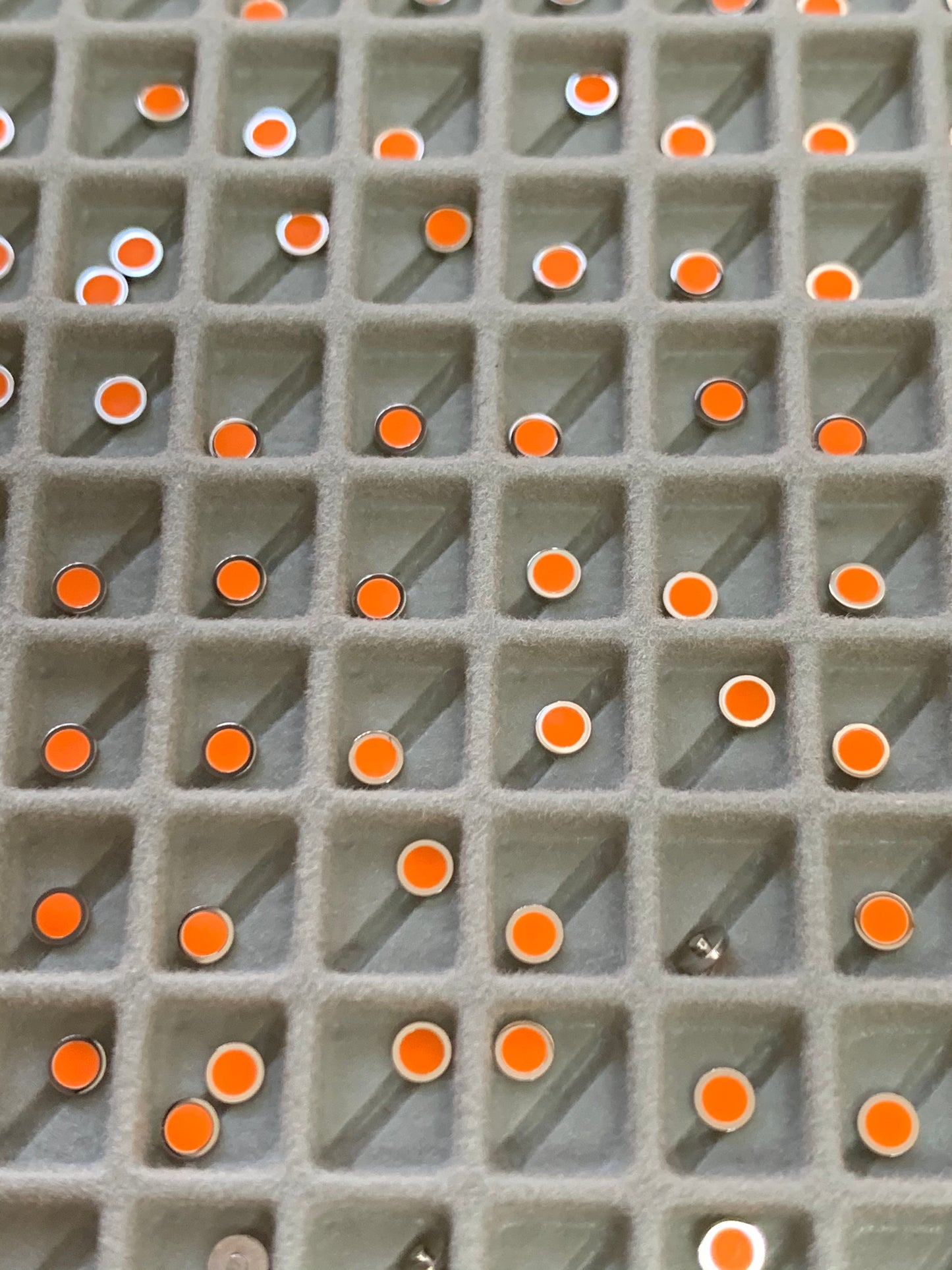 Dial maker - Silver Indices with orange Swiss super Luminova