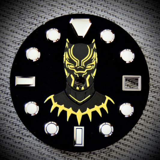 Dial maker - Matt black panther dial Yellow Lume