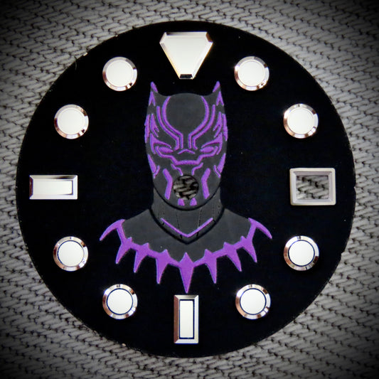 Dial maker - Matt black panther dial Purple Lume