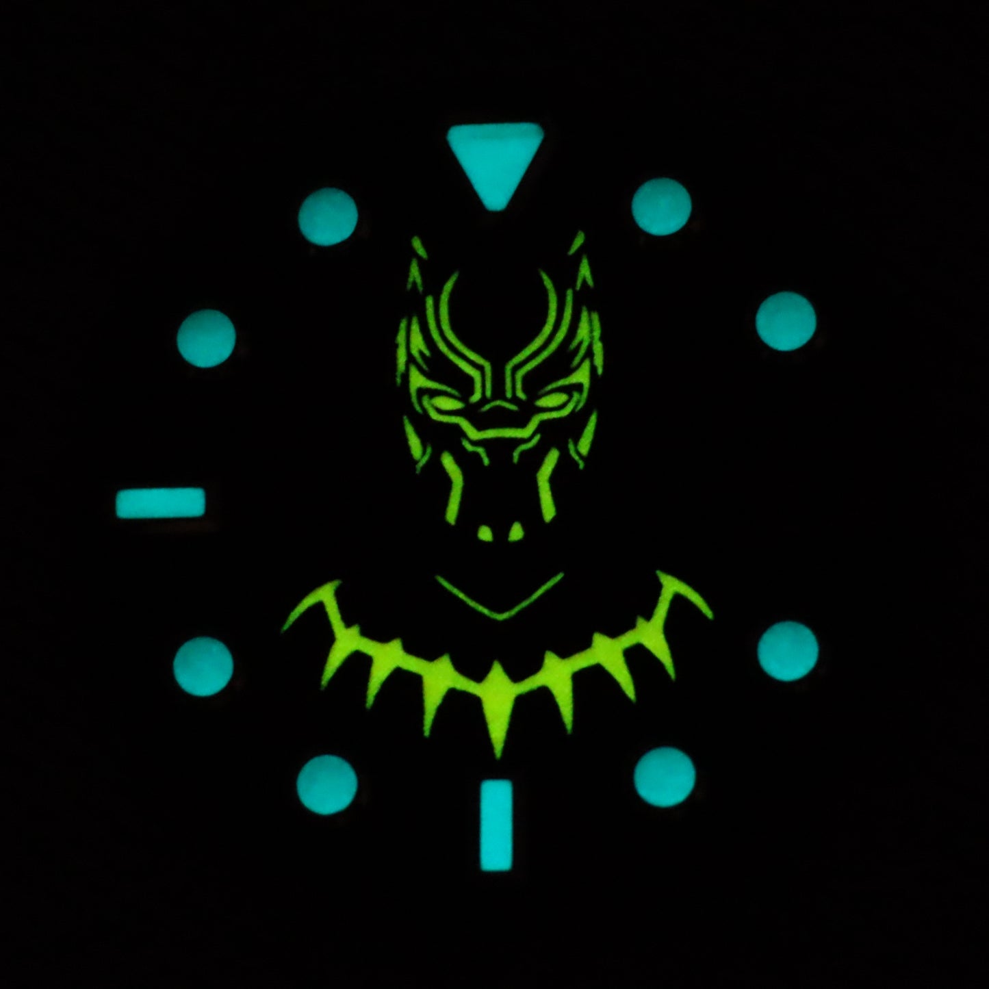 Dial maker - Matt black panther dial Yellow Lume