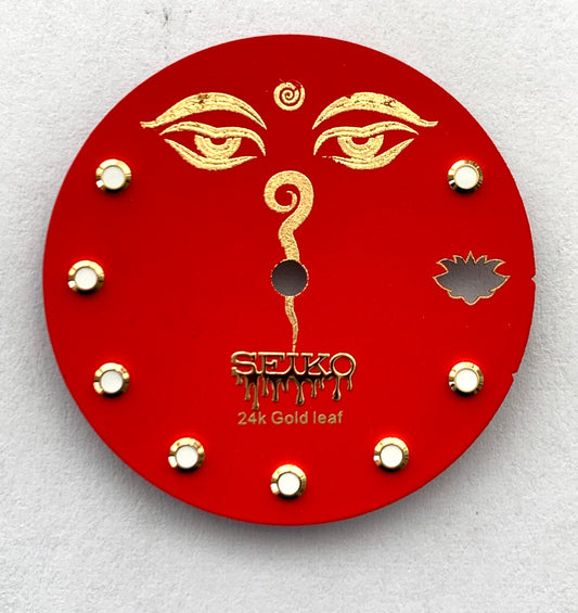 Dial maker - Matt Red Dial With Gold Leaf