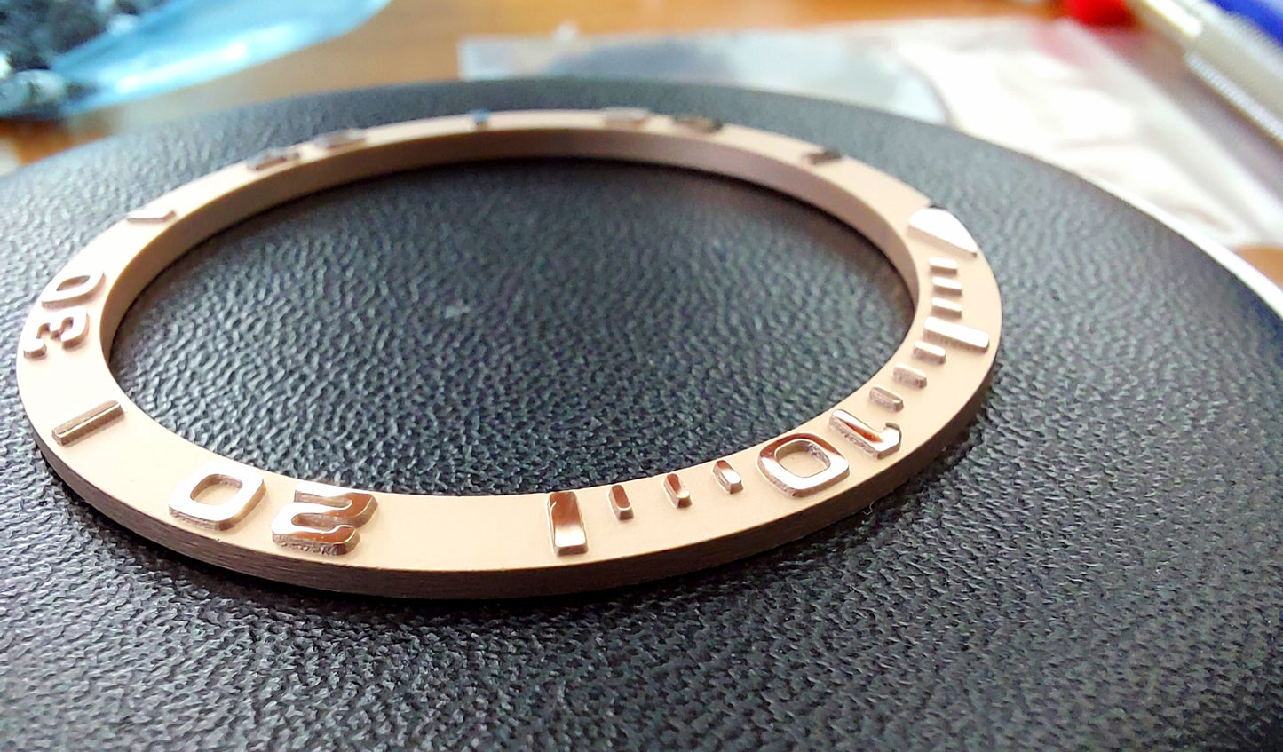 Dial Maker - Rose Gold Ceramic Bezel Insert for Seiko SKX007/SRPD