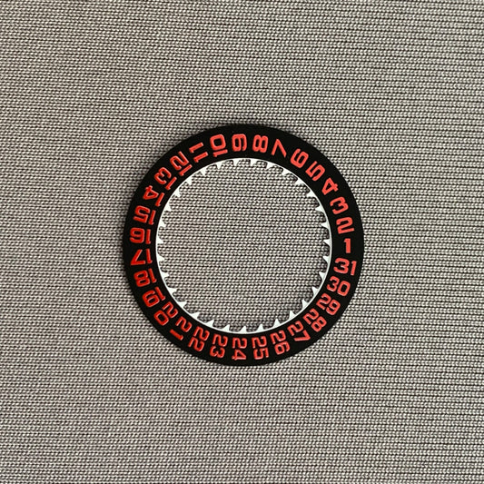 Dial maker - NH35/36A Date Disc Matt Black with Red ( No Lume)