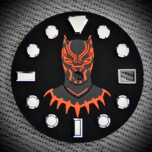 Dial maker - Matt black panther dial Orange Lume