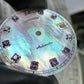Dial maker - White MOP dial with purple Gemstone /  Full  BGW9 lume day / date wheel For Seiko NH36 Movement