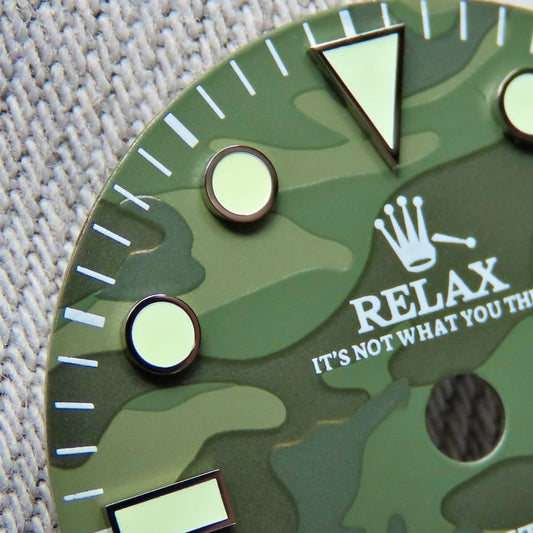 Dial Maker - Relax Dial Green Camou Dial for seiko mod