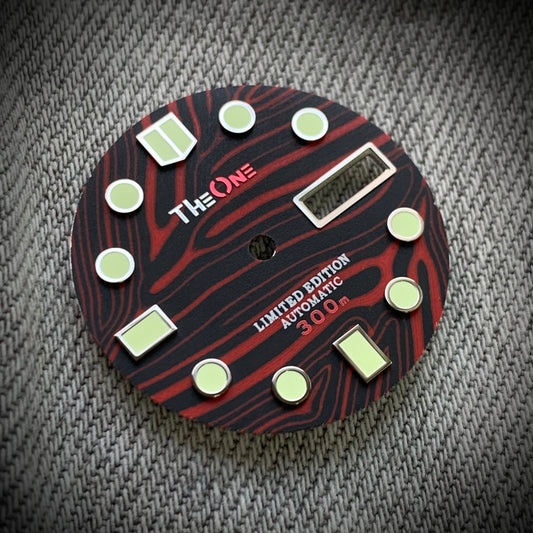 Dial maker - Black / Red Forged Carbon Fiber Dial