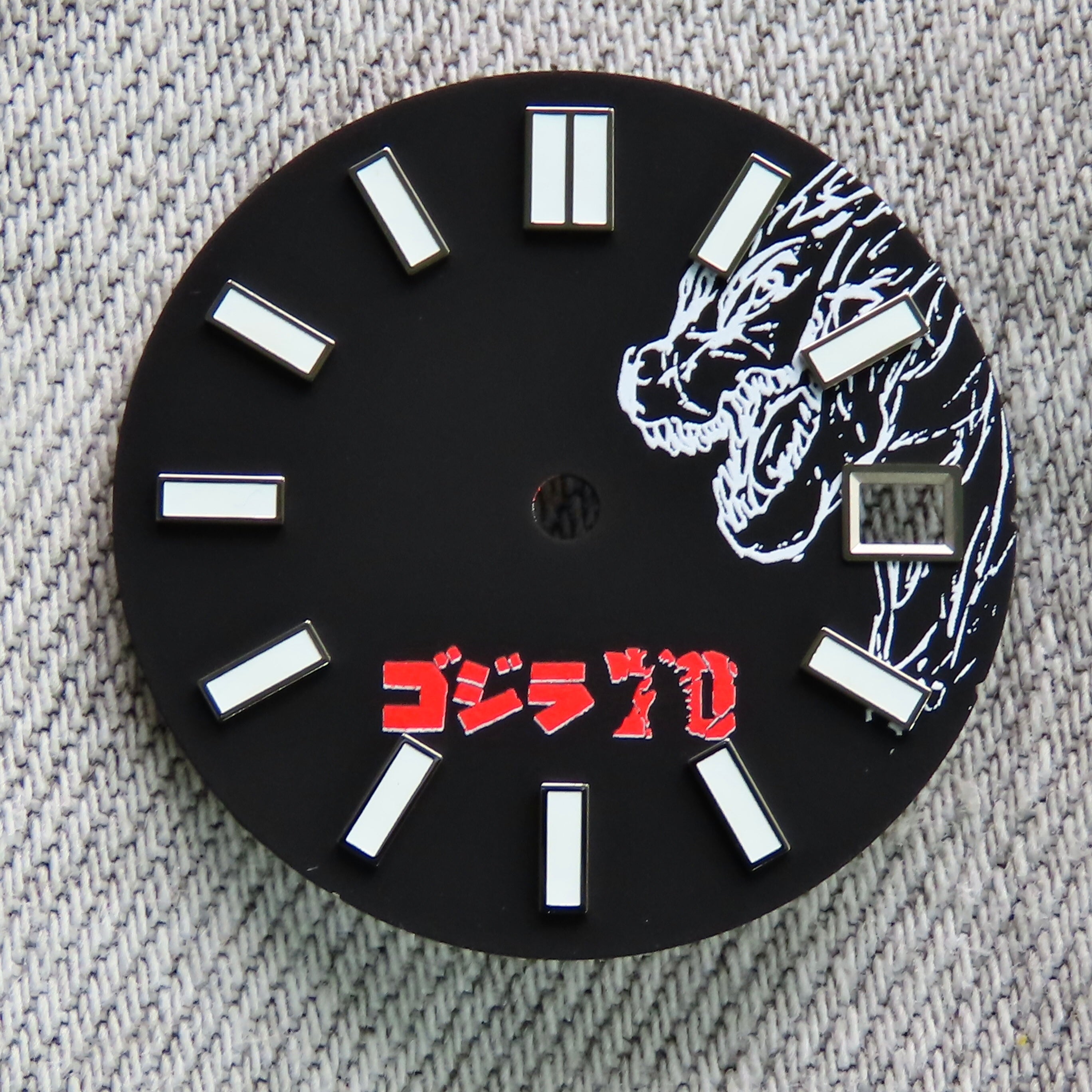Dial maker - Matte Black Godzilla Dial date only – dial maker shop