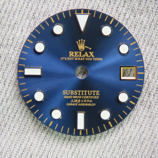 Dial Maker - NH34 GMT Sunburst Blue with Yellow Gold Relax Dial
