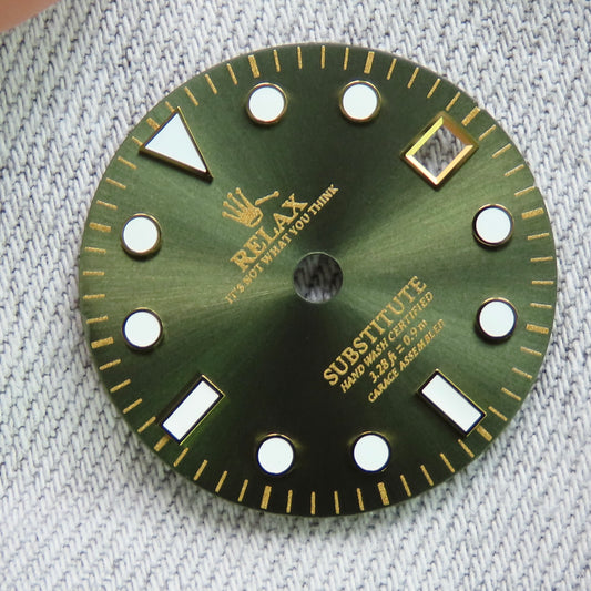 Dial Maker - NH34 GMT Sunburst Green with Gold  Relax Dial