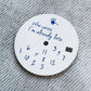 Dial Maker - Relax dial  Matte White with Blue text