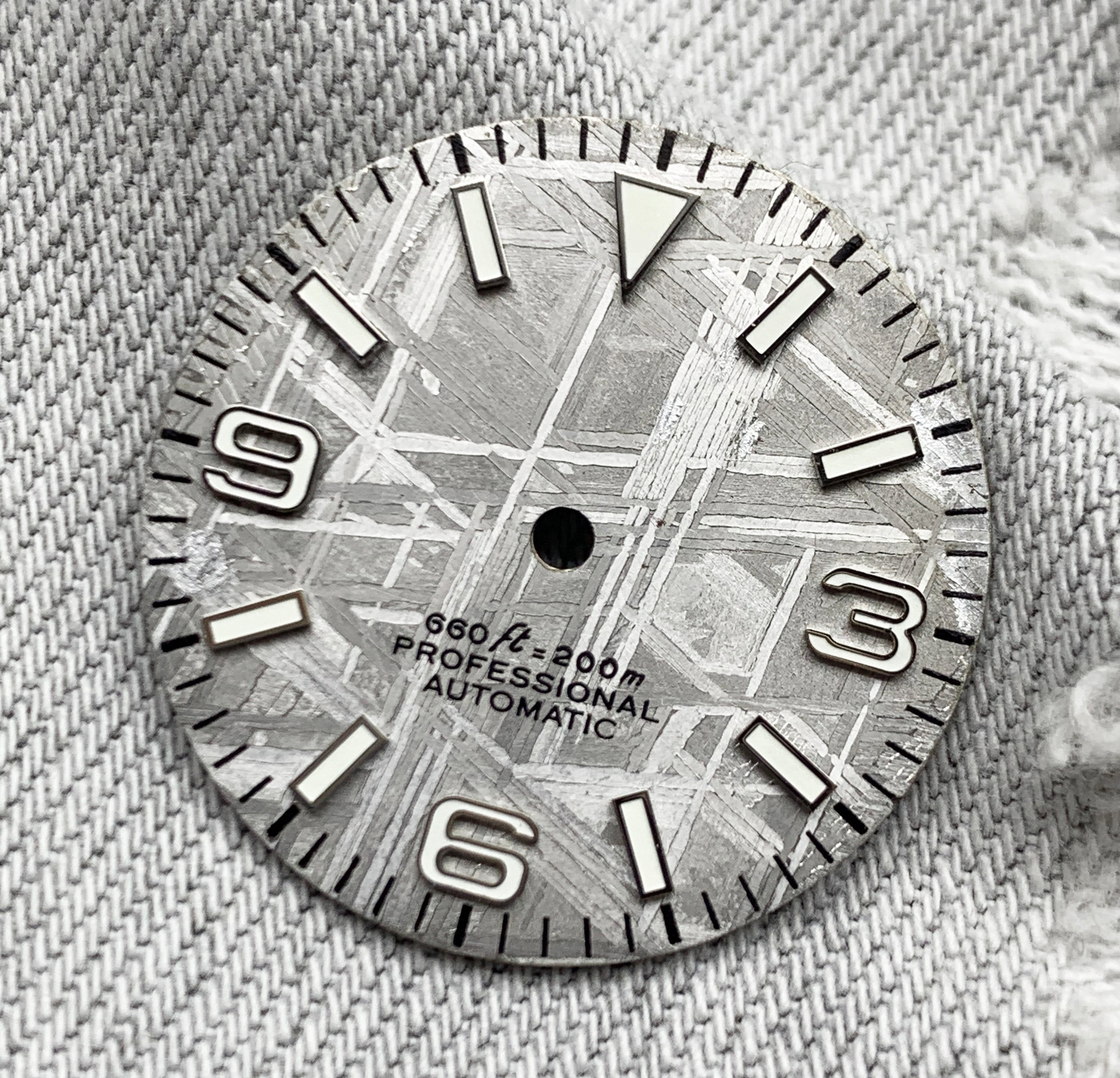 Dial Maker - Grey/Natural Meteorite Dial – dial maker shop
