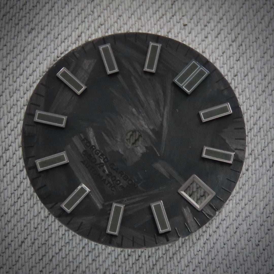 Dial Maker -  Black Forged Carbon  Dial For Seiko Mod